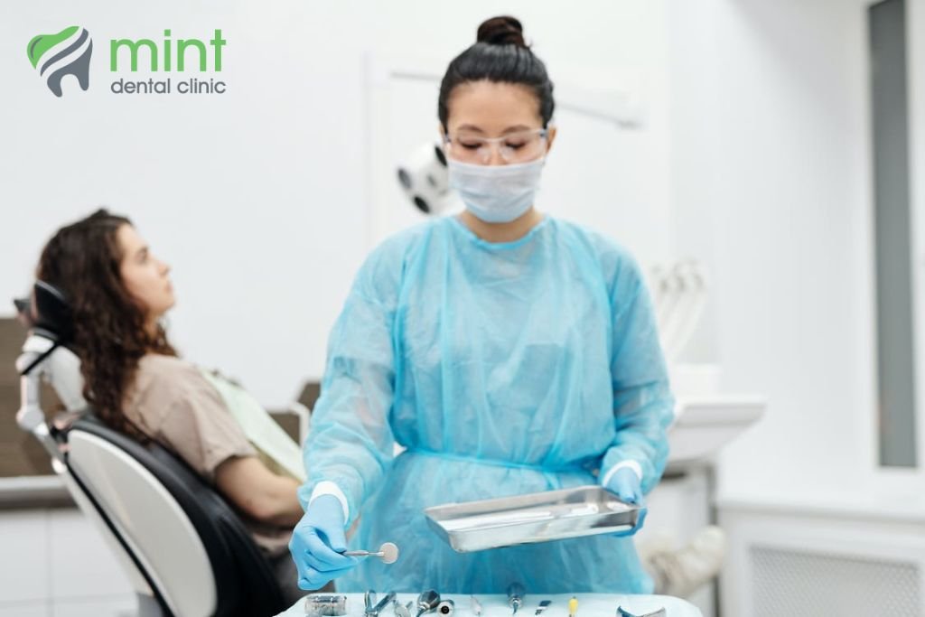 dentist preparing photo