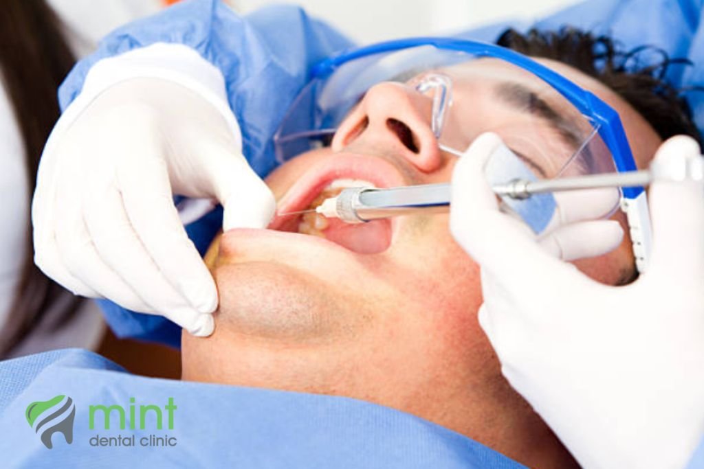 image of dentist in action