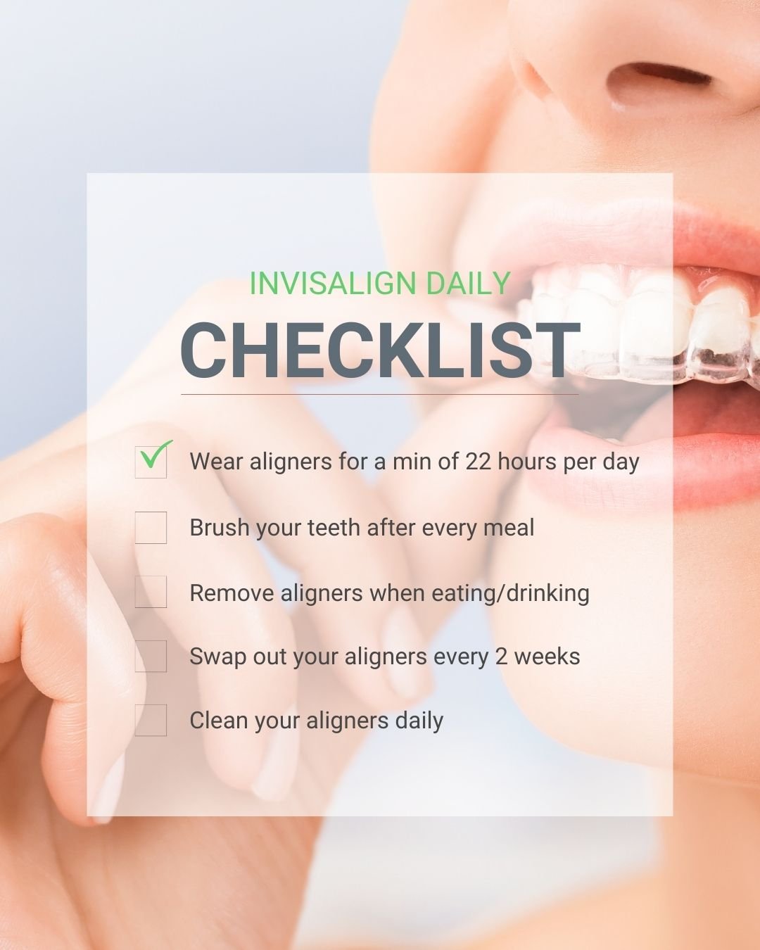 invisalign checklist